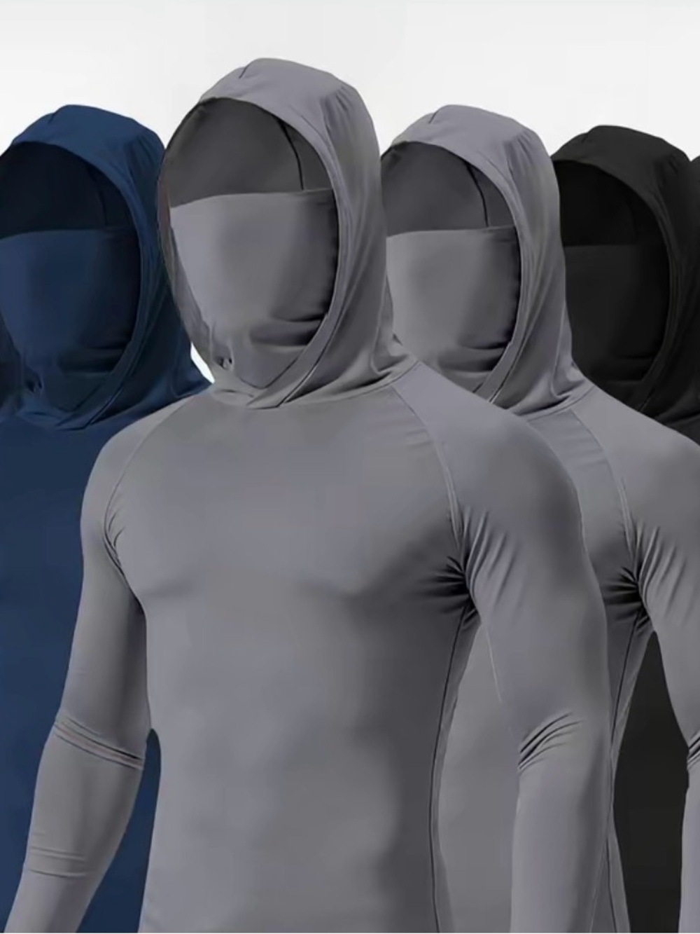 Men's UPF Hooded Swim Top - Gray
